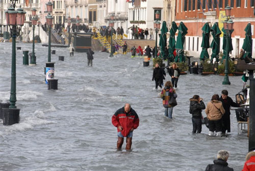 威尼斯,水城,淹没,罕见
