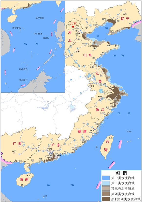 中国海洋范围地图图片